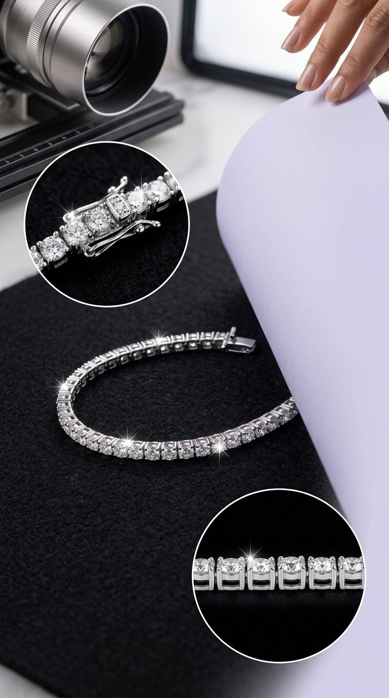 Classic Moissanite Round Tennis Bracelet