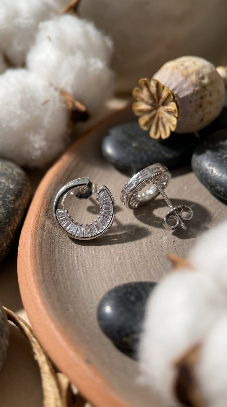 Radiant Halo Hoop Earrings