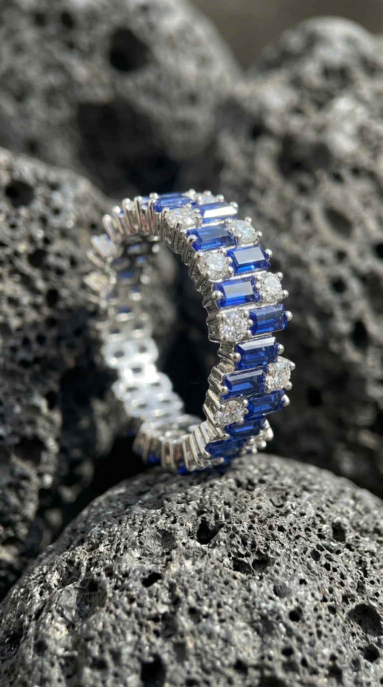 Sapphire Symphony Eternity Ring