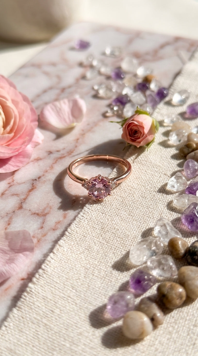 Blush Solitaire Ring