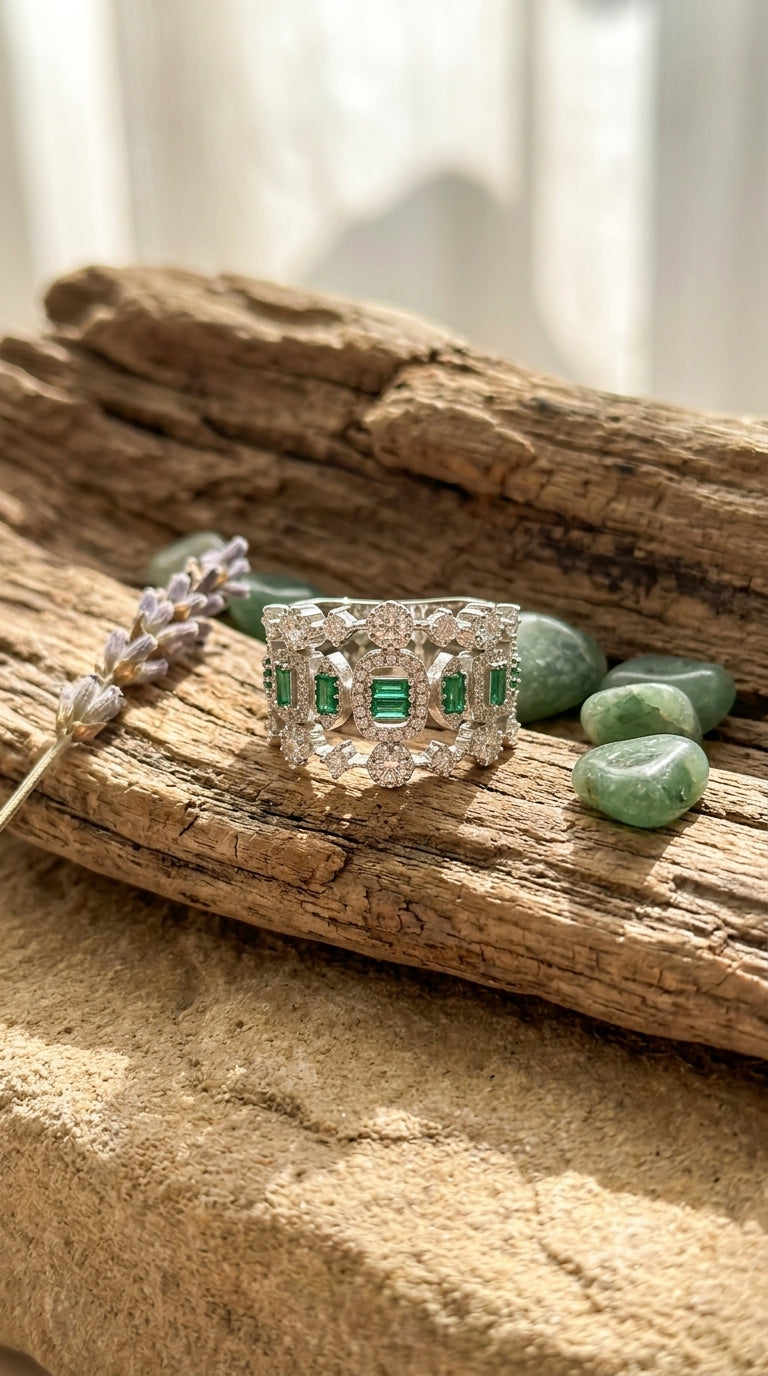 Emerald Majesty Statement Ring