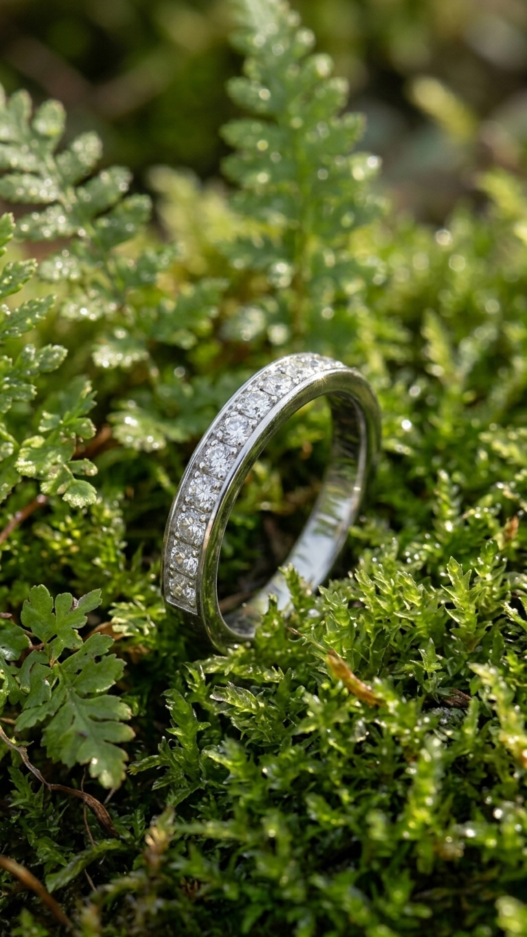 Classic Moissanite Eternity Band Ring