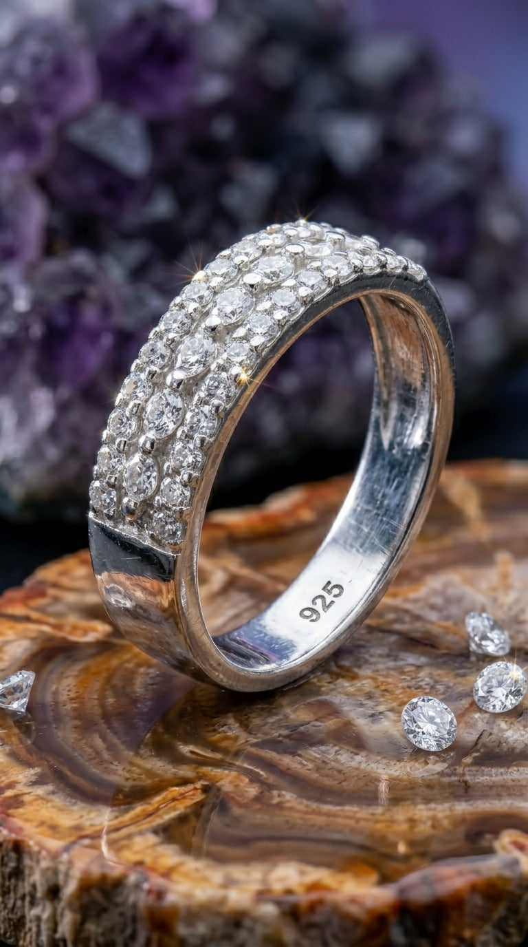 Pavé Moissanite Band Ring
