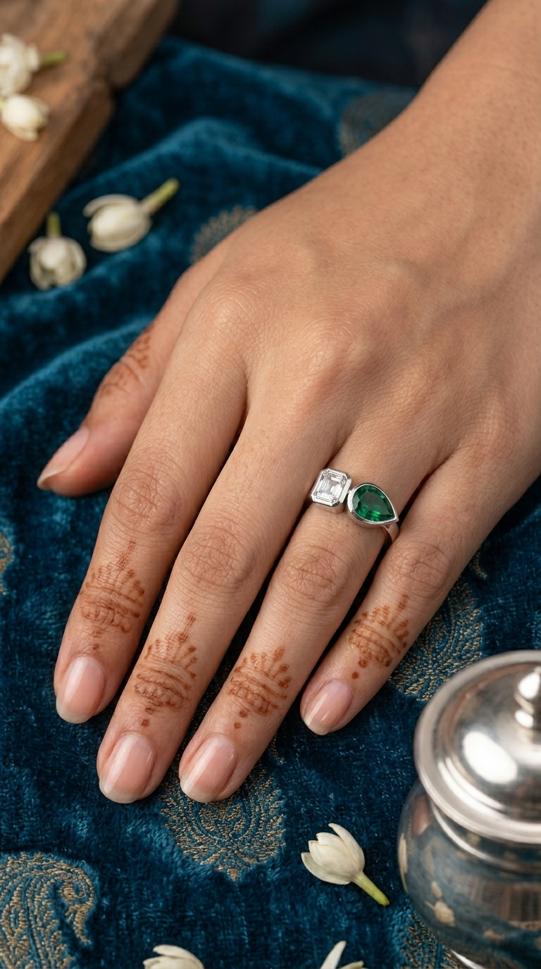 Emerald Duo Ring