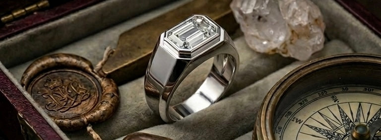 Titan Hex Moissanite Ring