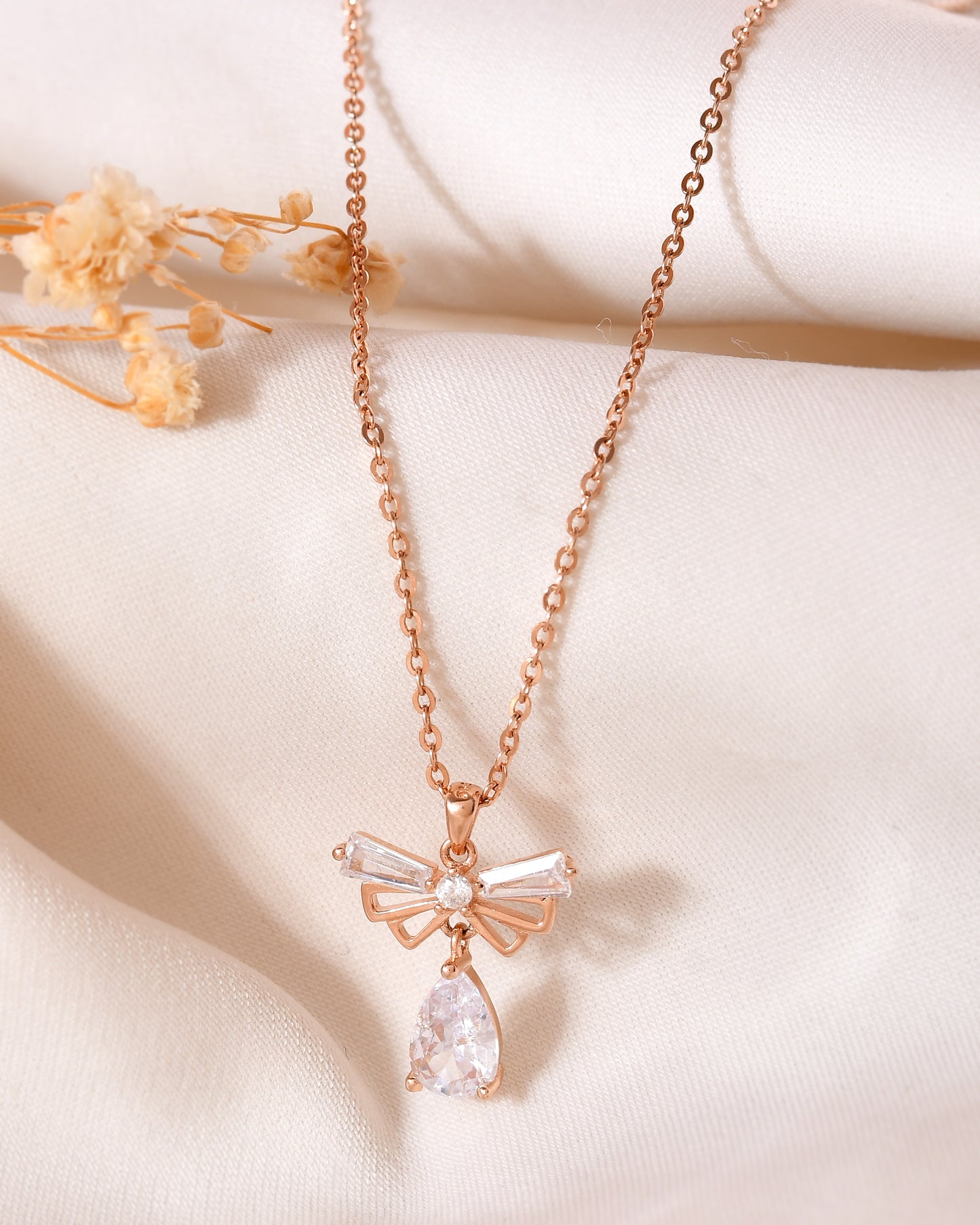Celestial Bow Sterling Silver Pendant Necklace