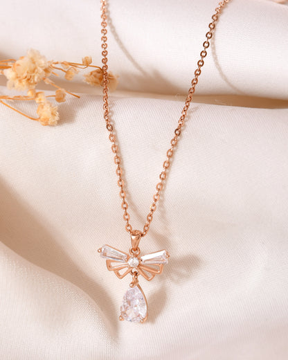 Celestial Bow Sterling Silver Pendant Necklace