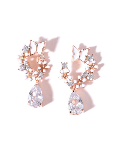 Butterfly Bloom Sterling Silver Drop Earrings