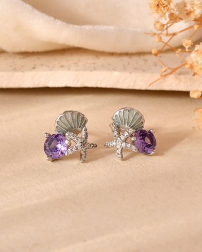 Ocean Muse Sterling Silver Stud Earrings