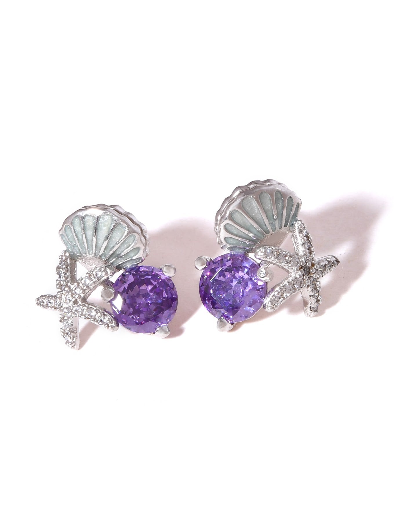 Ocean Muse Sterling Silver Stud Earrings