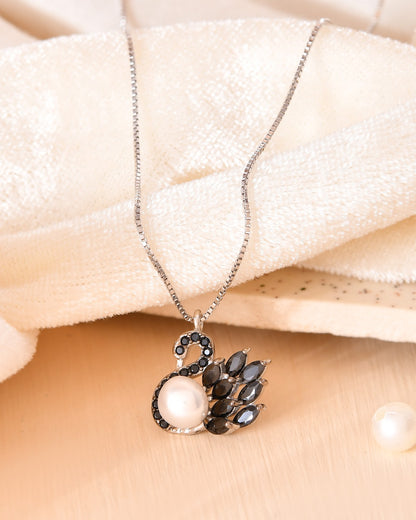 Elegant Swan Pendant Necklace