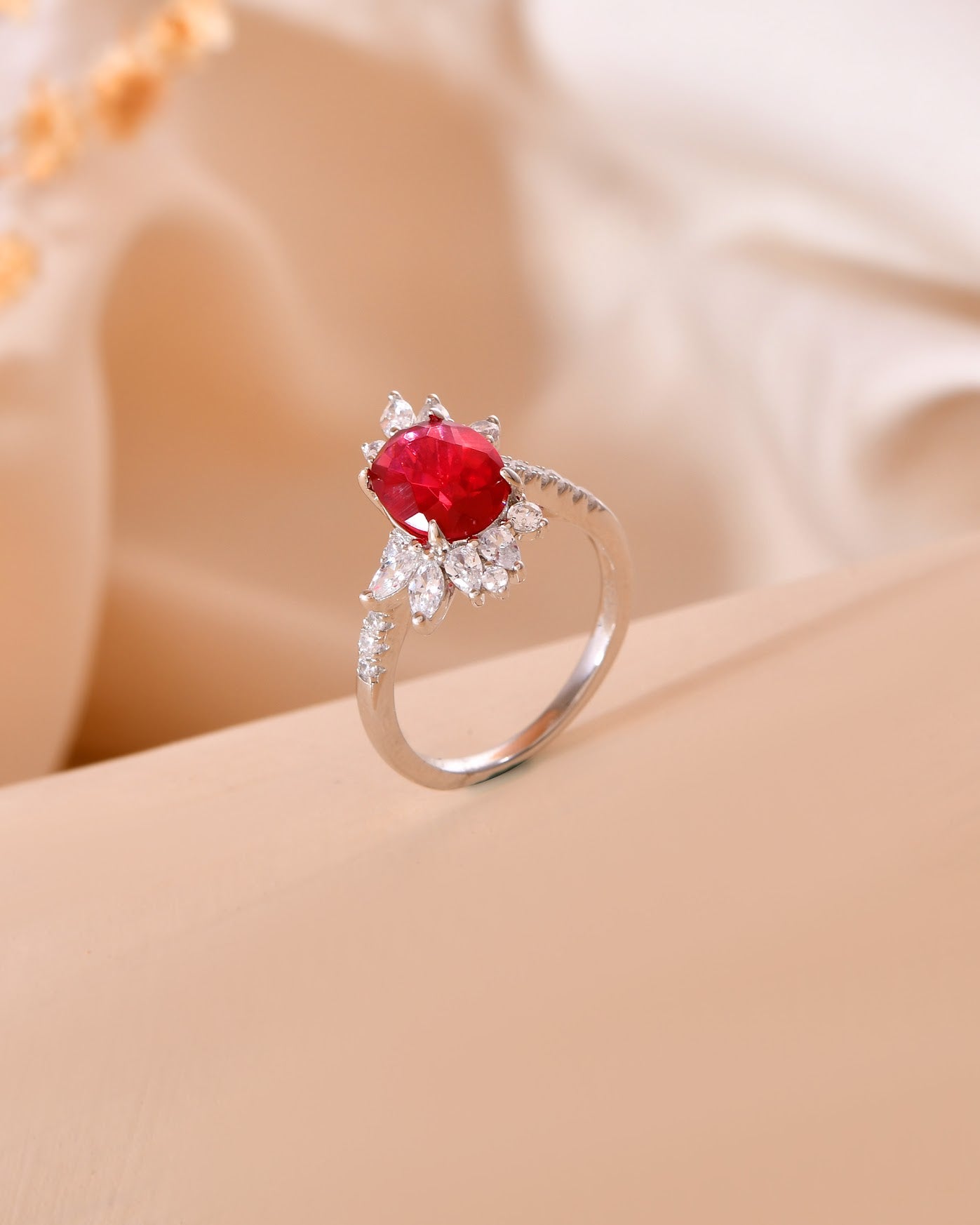 Ruby Bloom Ring ✨