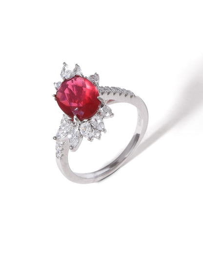 Ruby Bloom Ring ✨