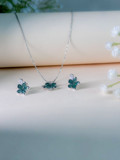 Emerald Bloom Jewellery Set