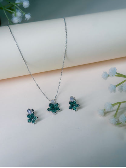 Emerald Bloom Jewellery Set