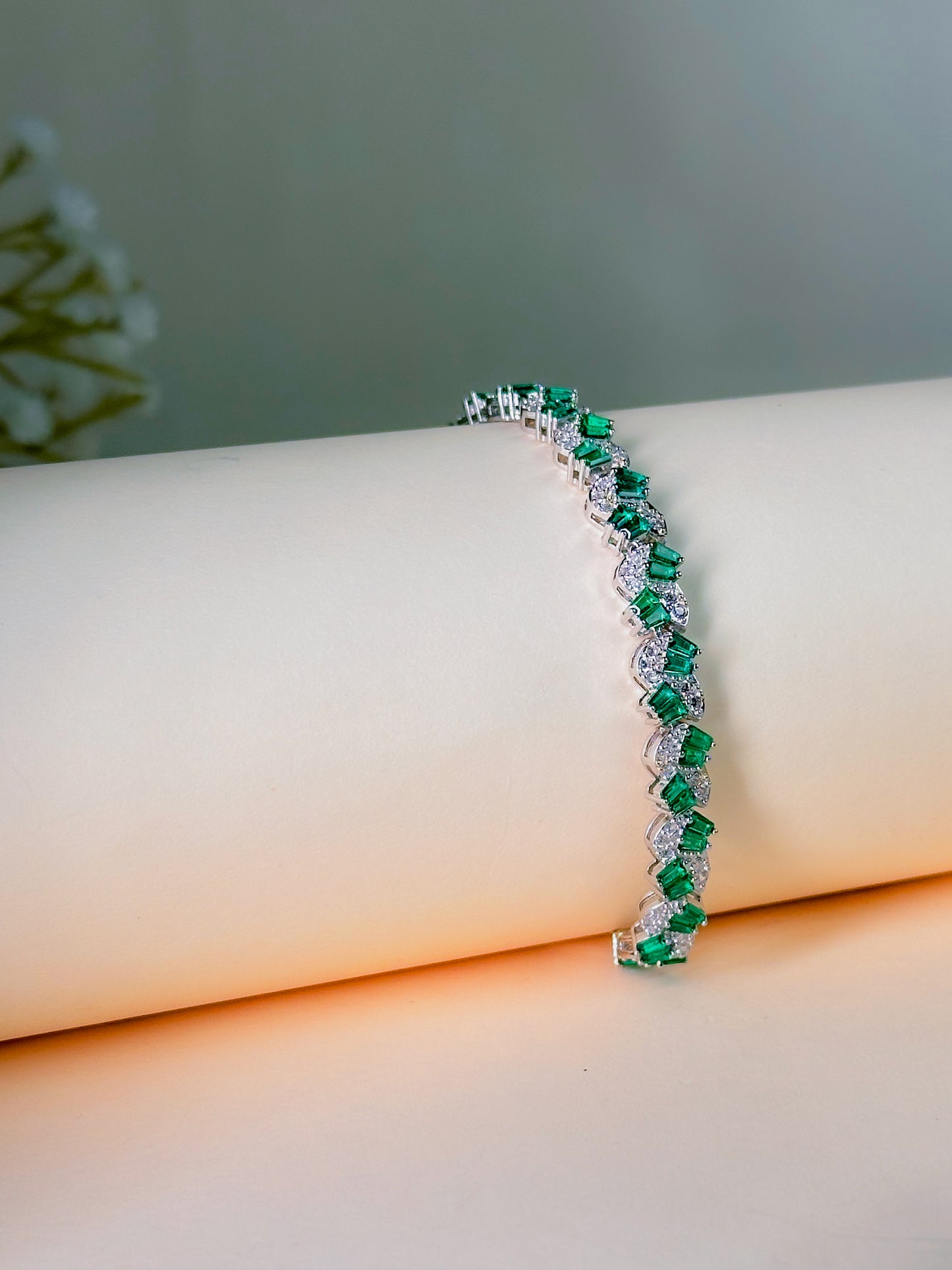 Emerald Grace Tennis Bracelet