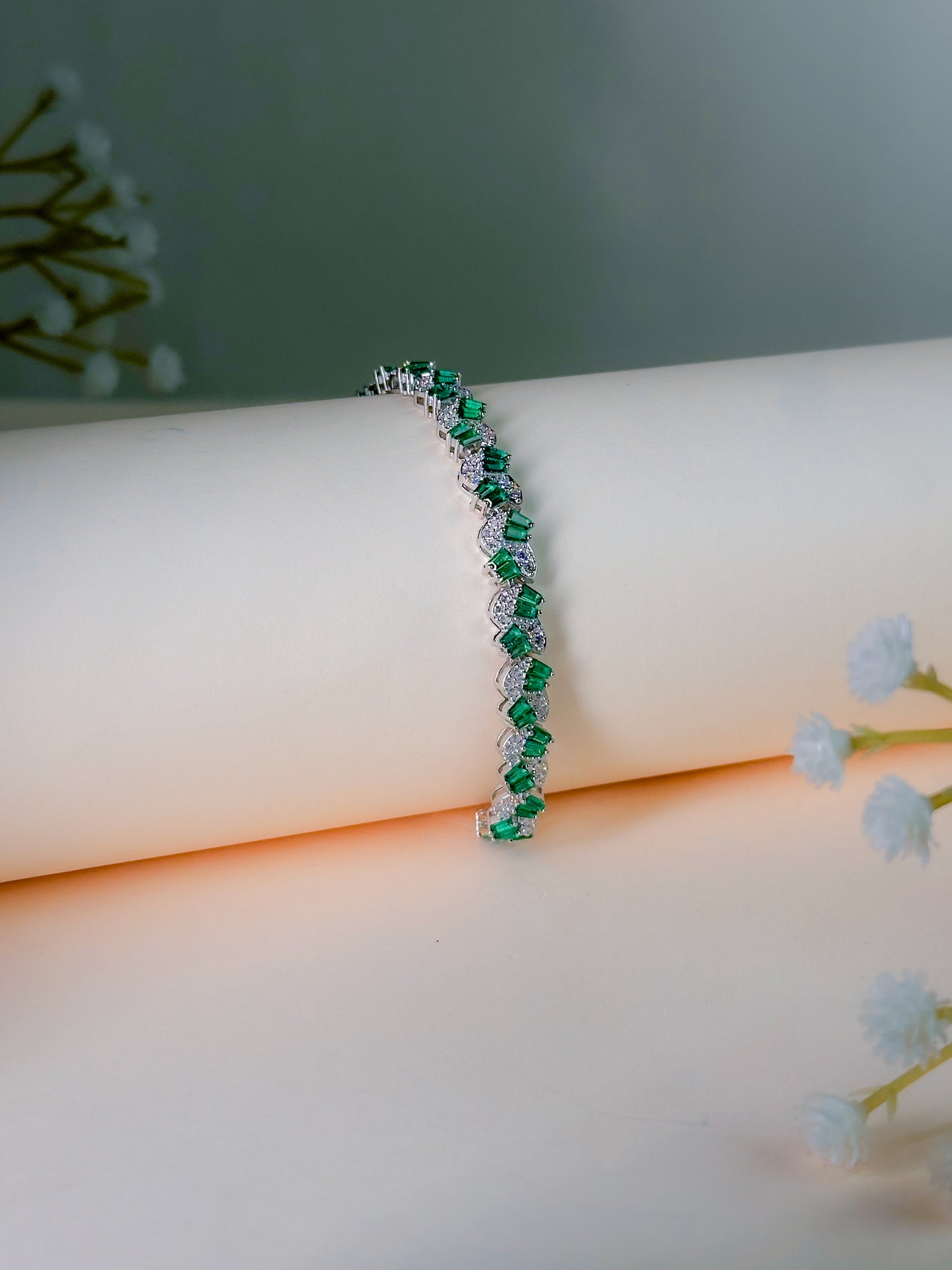 Emerald Grace Tennis Bracelet