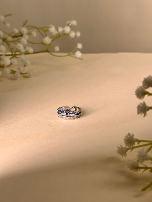 Blue bow Ring