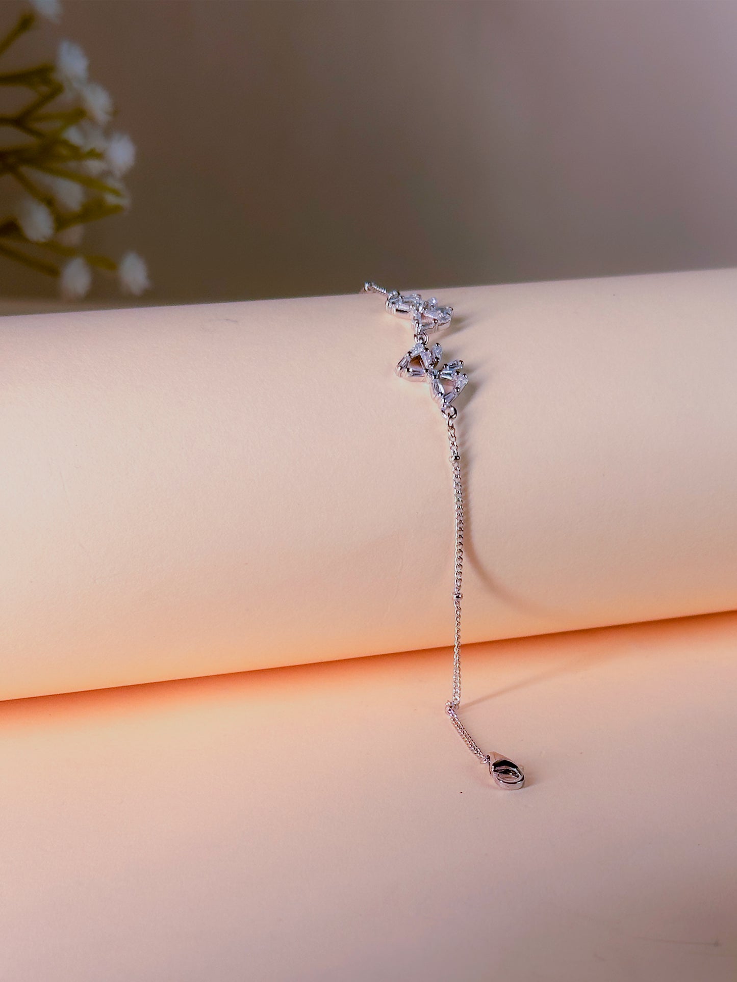 Crystal Cascade Adjustable Bracelet