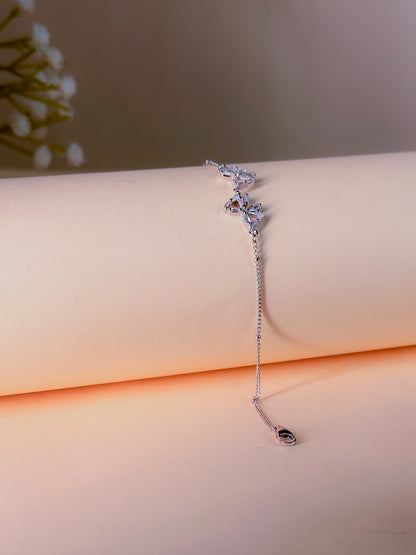 Crystal Cascade Adjustable Bracelet