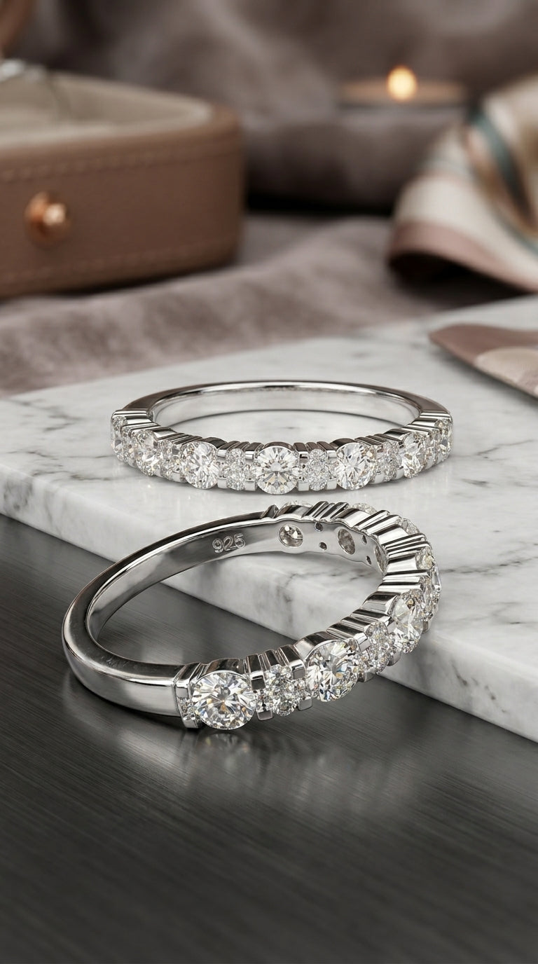 Celestial Harmony Moissanite Band Ring