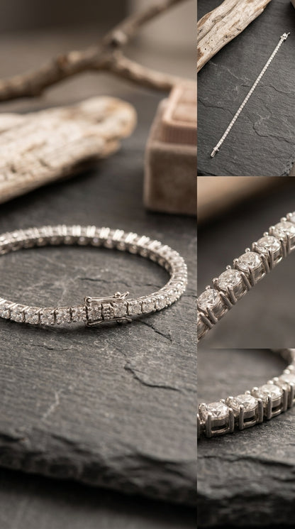 Classic Moissanite Round Tennis Bracelet