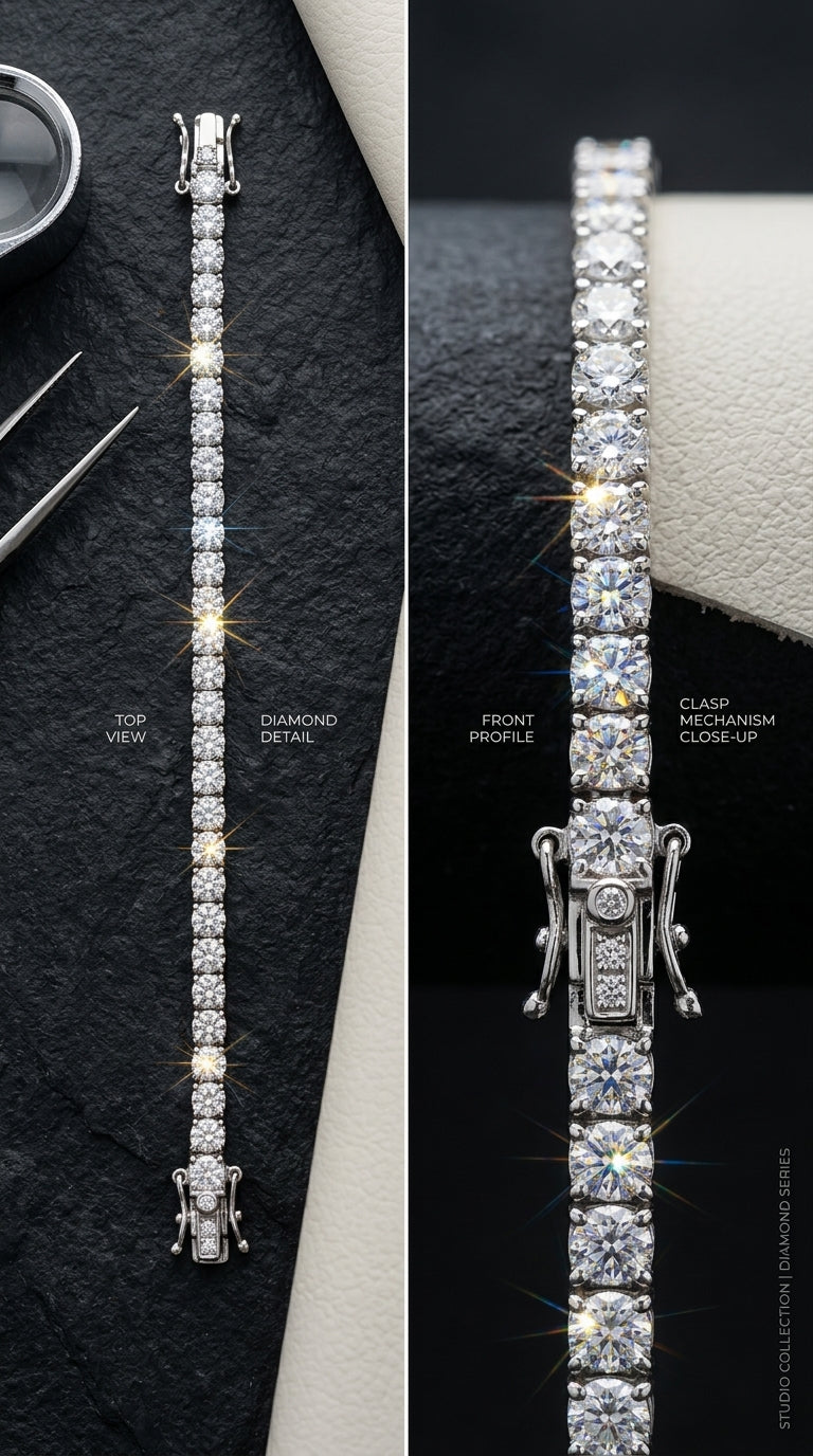 Classic Moissanite Round Tennis Bracelet