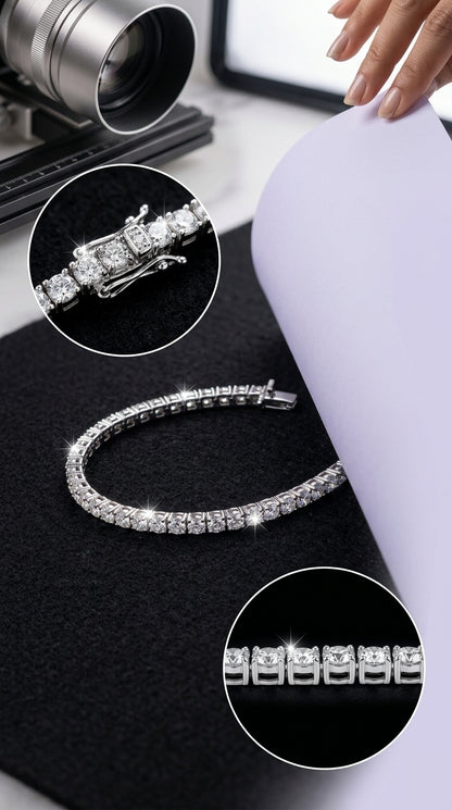 Classic Moissanite Round Tennis Bracelet