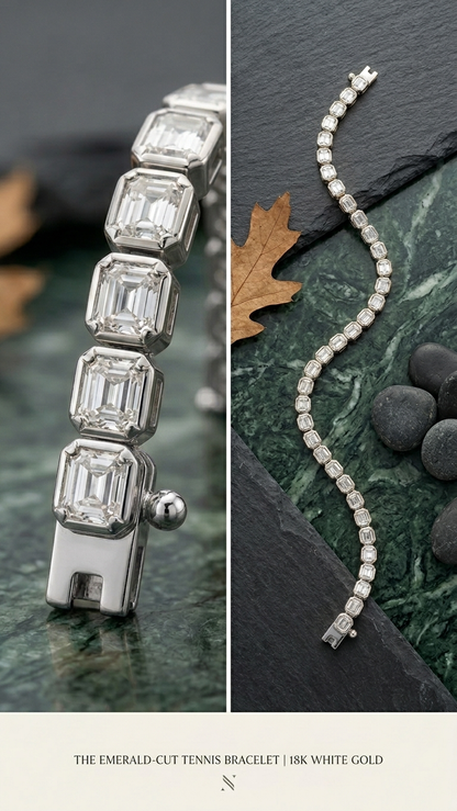 Emerald-Cut Moissanite Tennis Bracelet