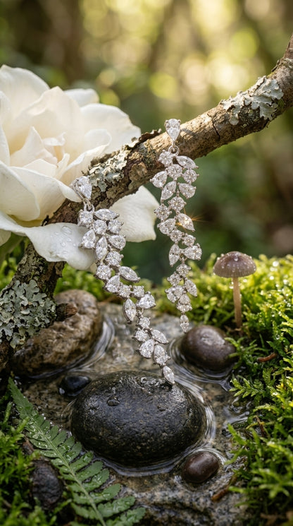 Cascading Leaf Drop Earrings