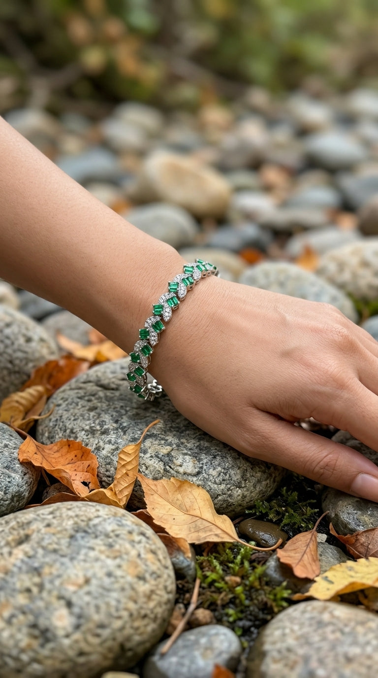 Emerald Grace Tennis Bracelet