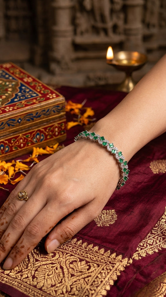 Emerald Grace Tennis Bracelet