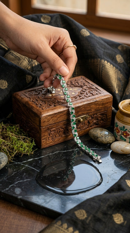 Emerald Grace Tennis Bracelet