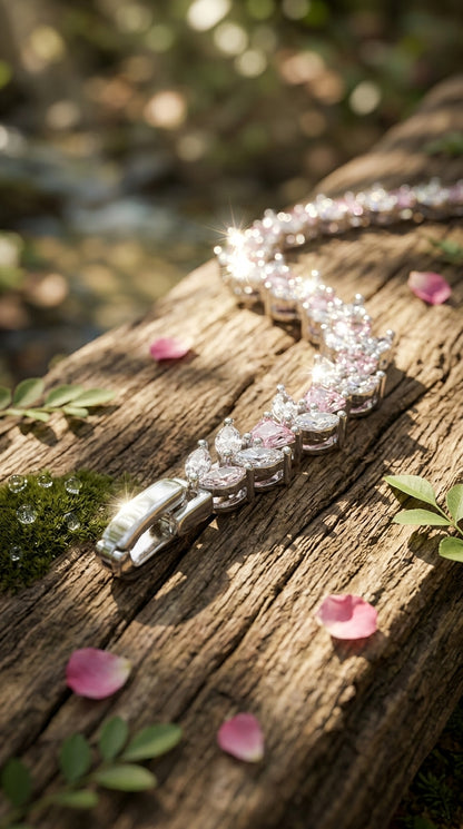 Blush Petal Tennis Bracelet