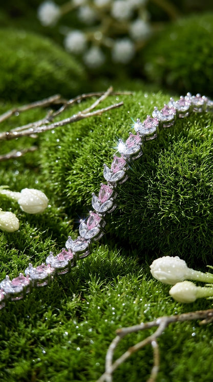 Blush Petal Tennis Bracelet