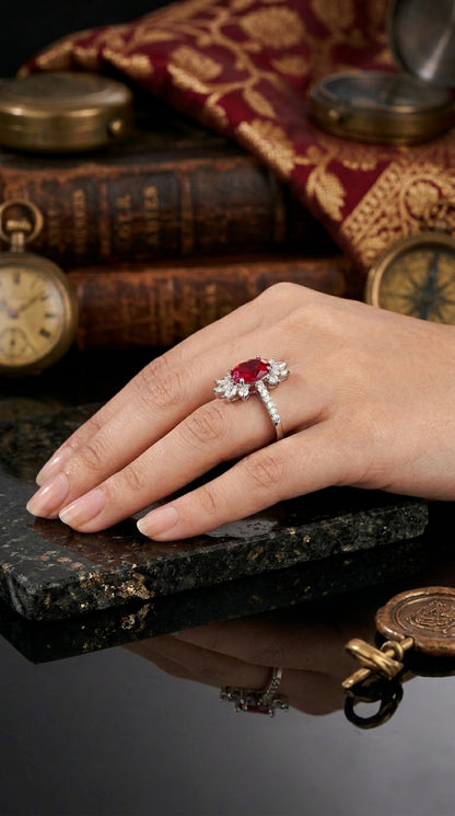 Ruby Bloom Ring ✨