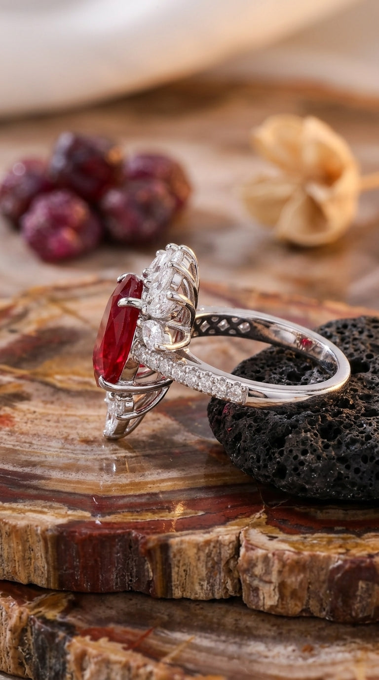 Ruby Bloom Ring ✨