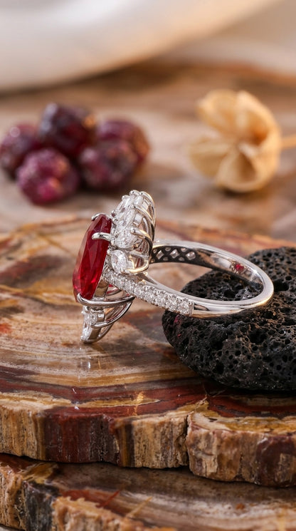Ruby Bloom Ring ✨