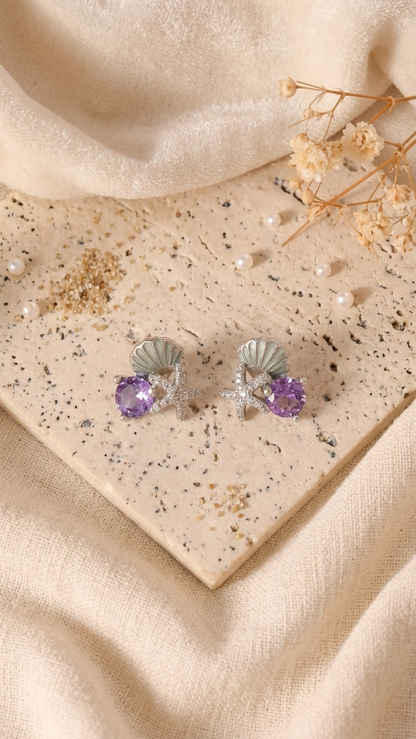 Ocean Muse Sterling Silver Stud Earrings