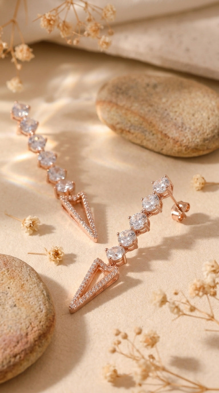 Celeste Drop Sterling Silver Earrings