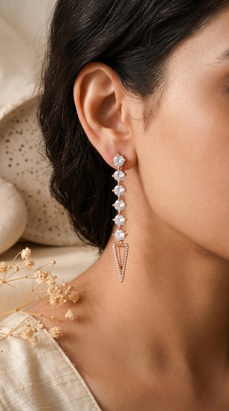 Celeste Drop Sterling Silver Earrings