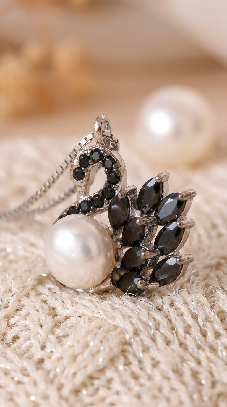 Elegant Swan Pendant Necklace