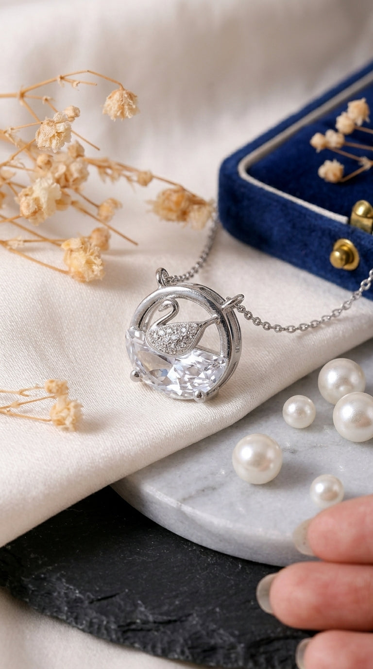 Swan Pendant Necklace