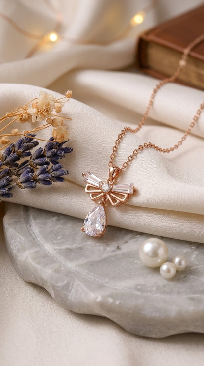 Celestial Bow Sterling Silver Pendant Necklace