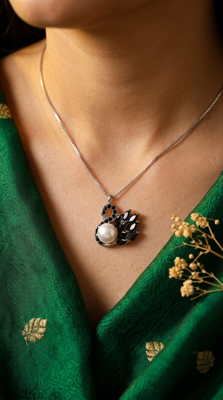 Elegant Swan Pendant Necklace