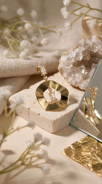 Contemporary Geometric Drop Earrings