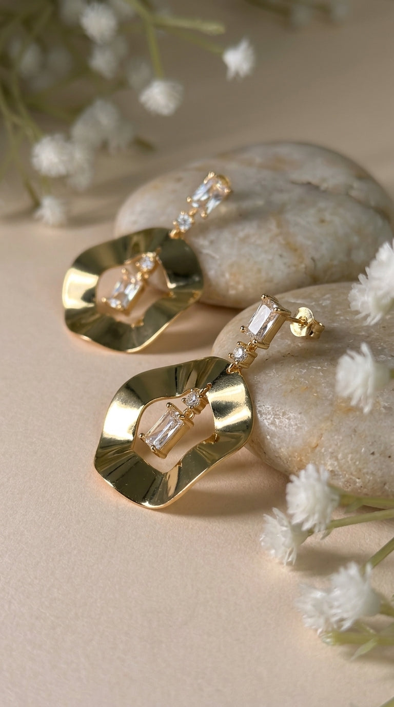 Contemporary Geometric Drop Earrings