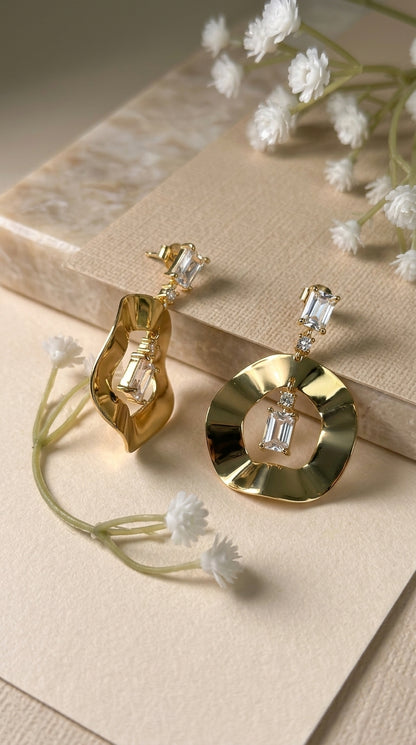 Contemporary Geometric Drop Earrings