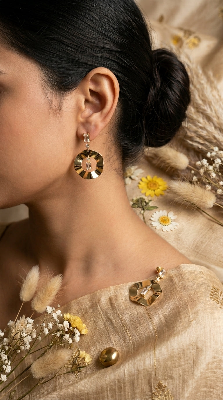 Contemporary Geometric Drop Earrings