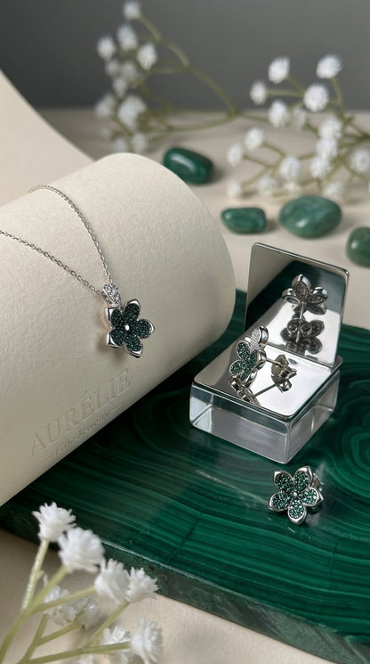 Emerald Bloom Jewellery Set